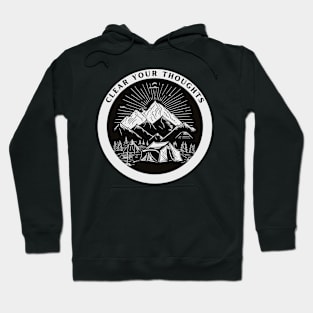 Clear Your Thoughts Sun and Mountain Camping Hiking Hoodie